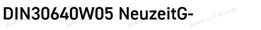 DIN30640W05 NeuzeitG字体转换